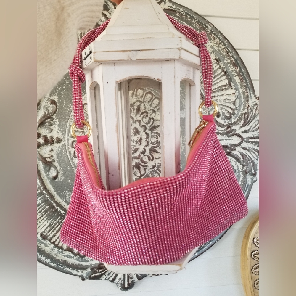 Always Shine Pink Crystal Rhinestone Bag - Picture 3 of 7